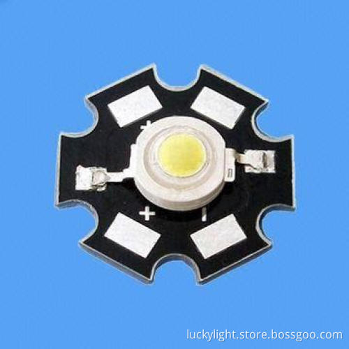 Red LED Diode, 1W, Red 620nm, 150mA Peak Current with star PCB Good Heat-dissipation
